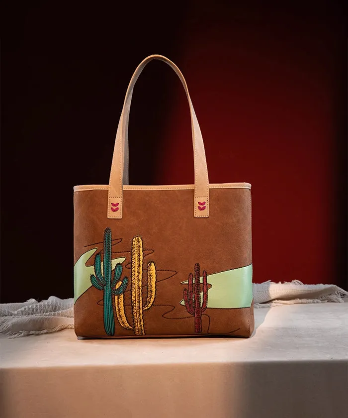 Montana West Cactus Embroidered Tote Bag