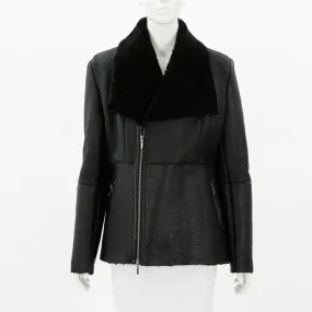 Morrison Shearling Lined Leather Jacket Size 4