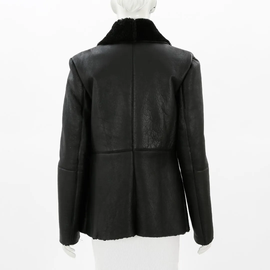 Morrison Shearling Lined Leather Jacket Size 4