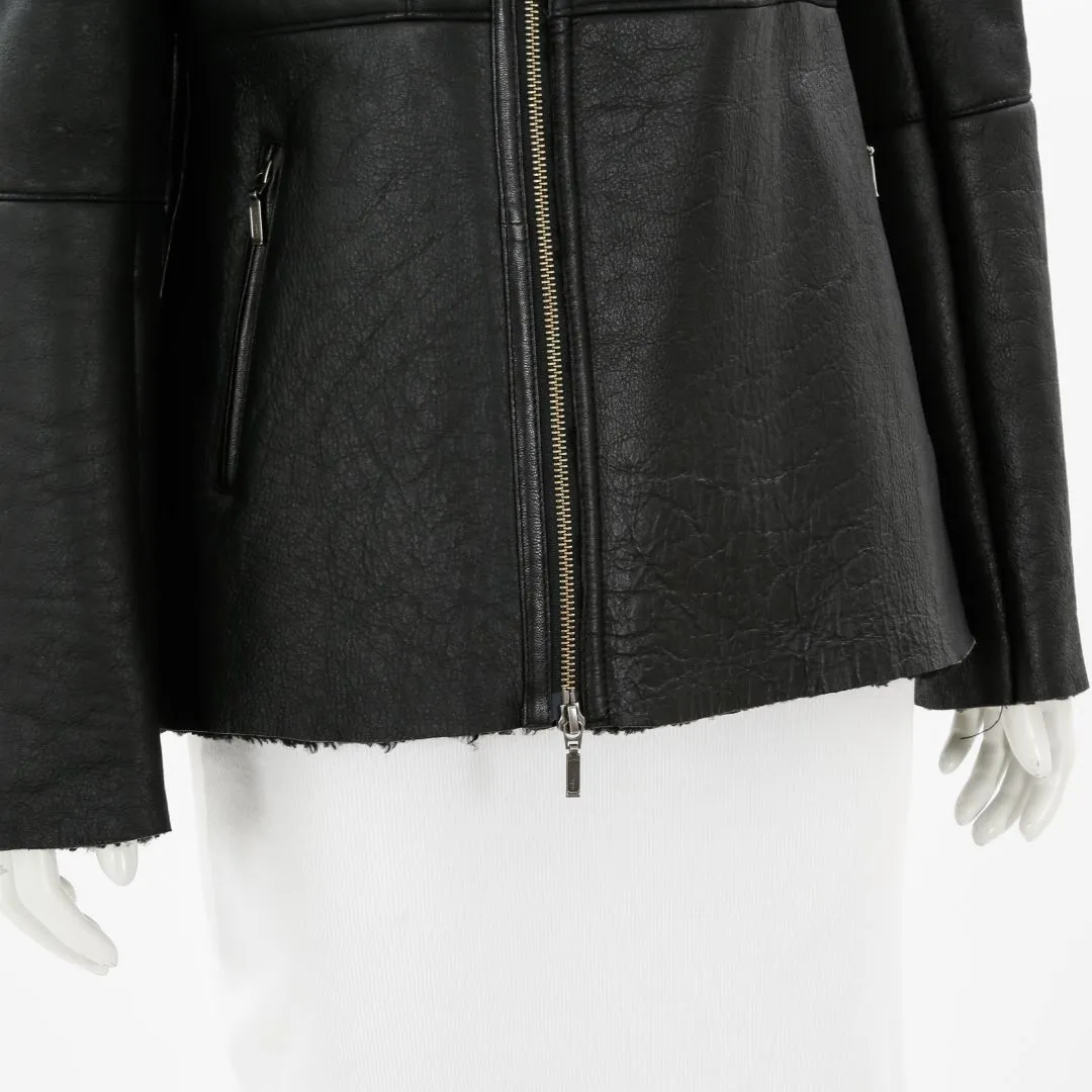 Morrison Shearling Lined Leather Jacket Size 4