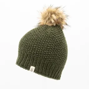 Moss Fur Pom Pom Hat