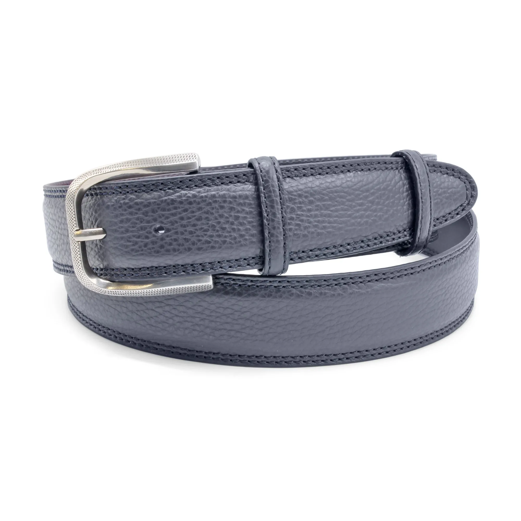 Navy Blue Mottled Dimple Prong Belt