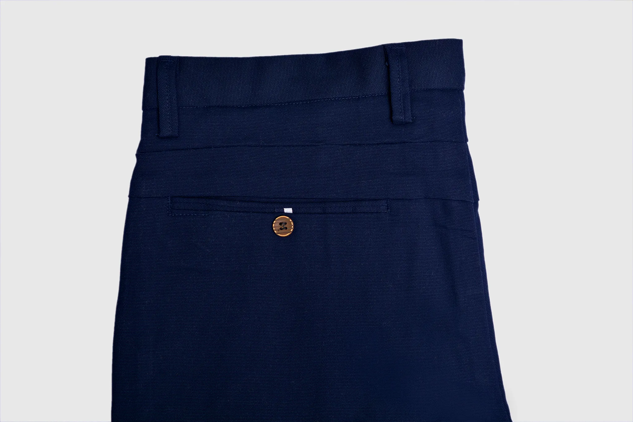 Navy Blue Textured Cotton Chinos Pants