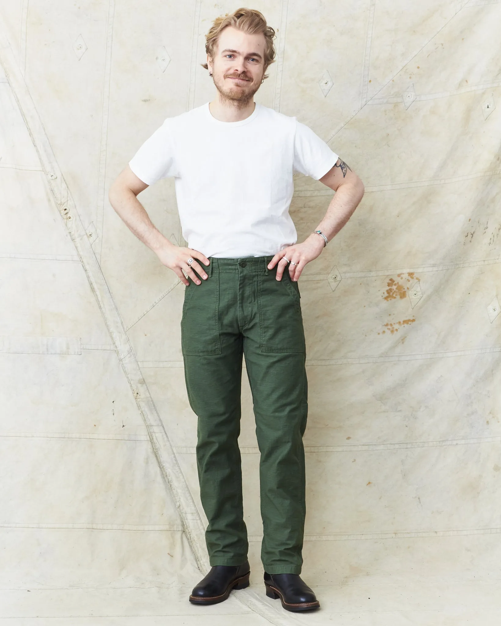 OrSlow 5032 Slim Fatigue Pants Green