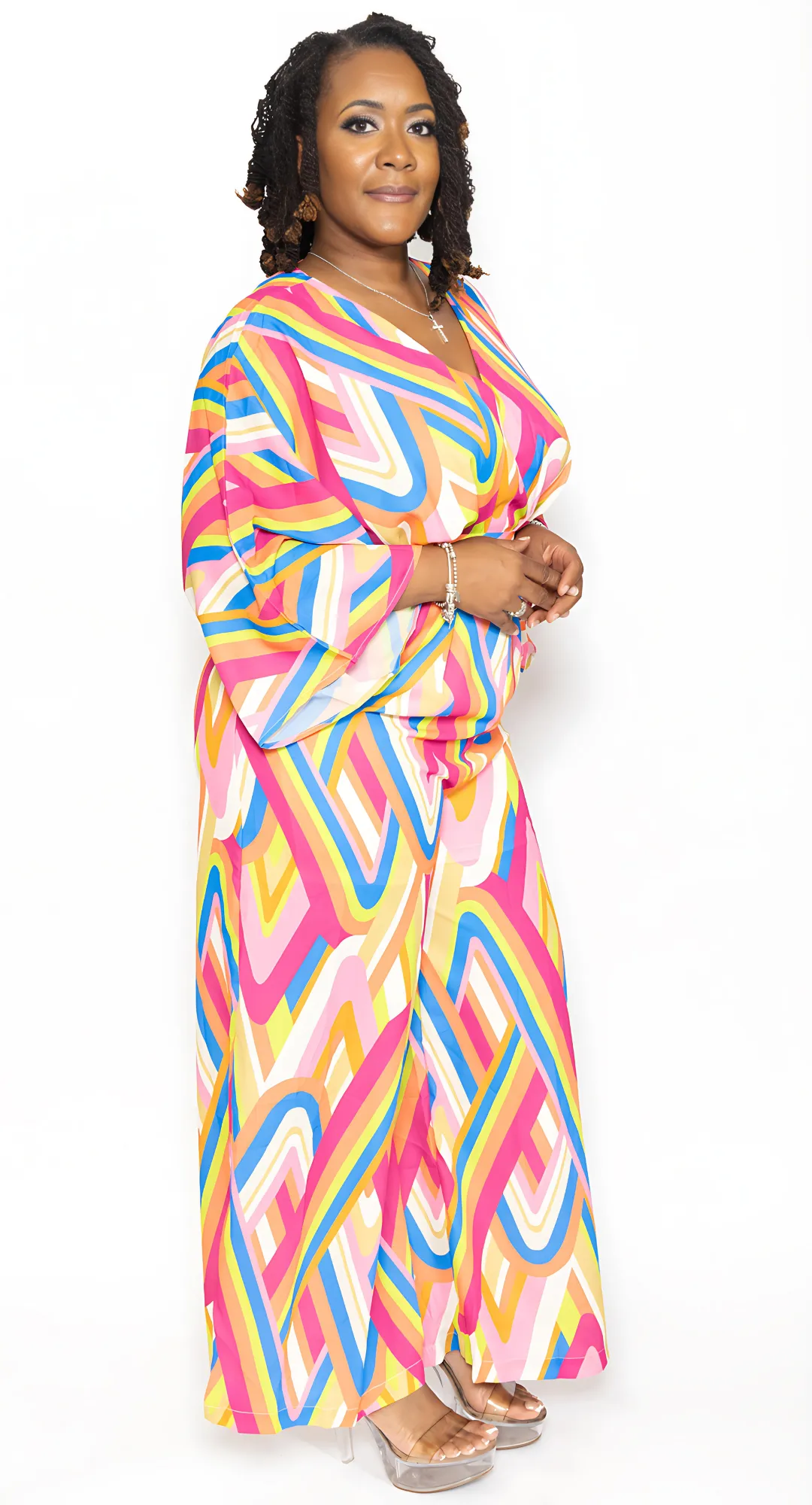 Paintbrush Kimono Sleeve Jumpsuit