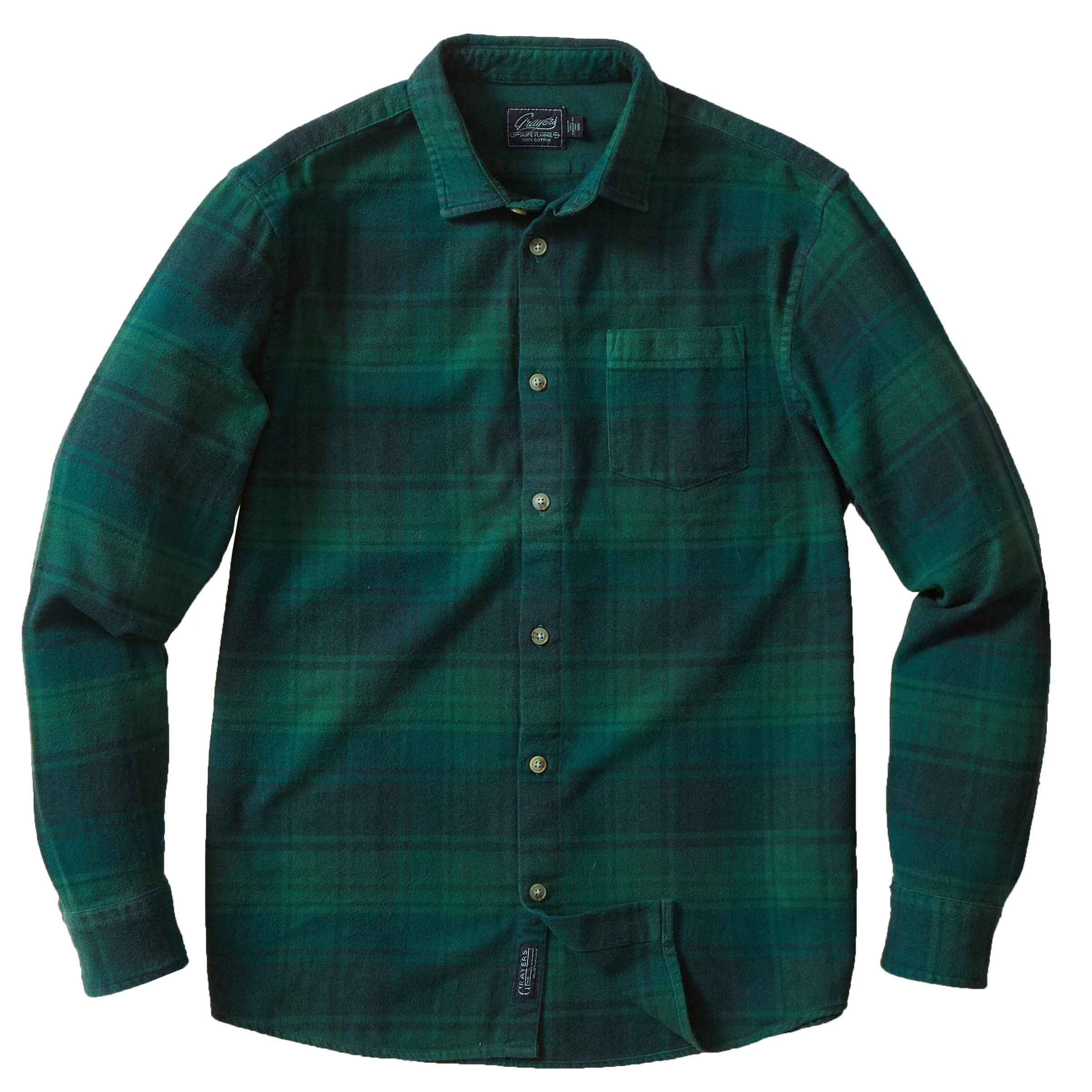 Palisades 3 Ply Jaspe Flannel - Verdant Green Plaid