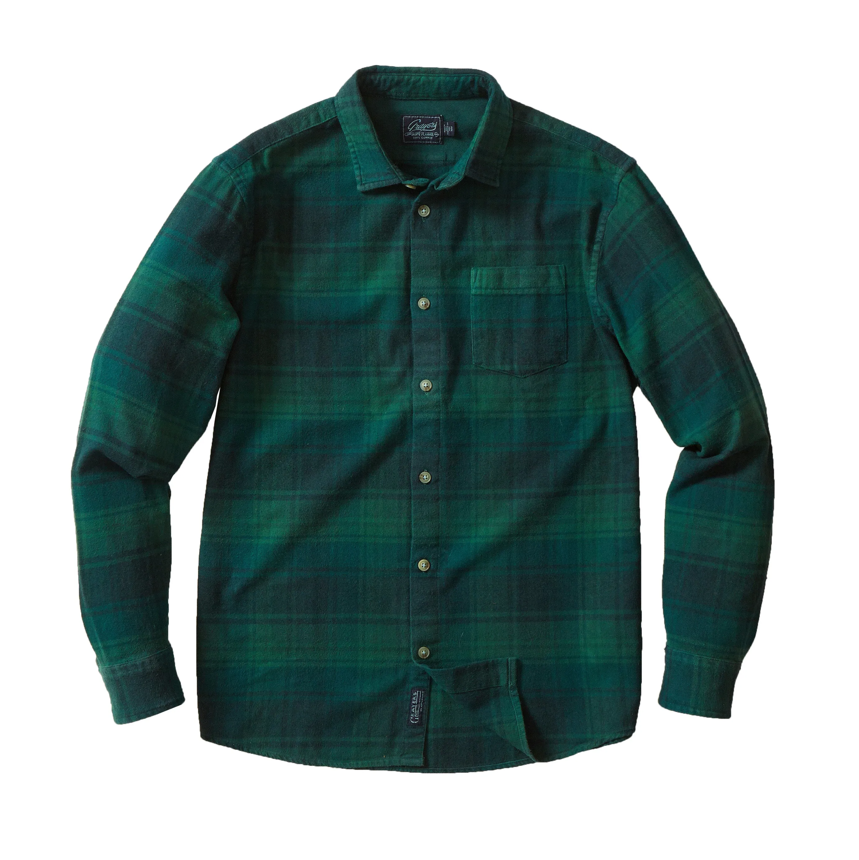 Palisades 3 Ply Jaspe Flannel - Verdant Green Plaid