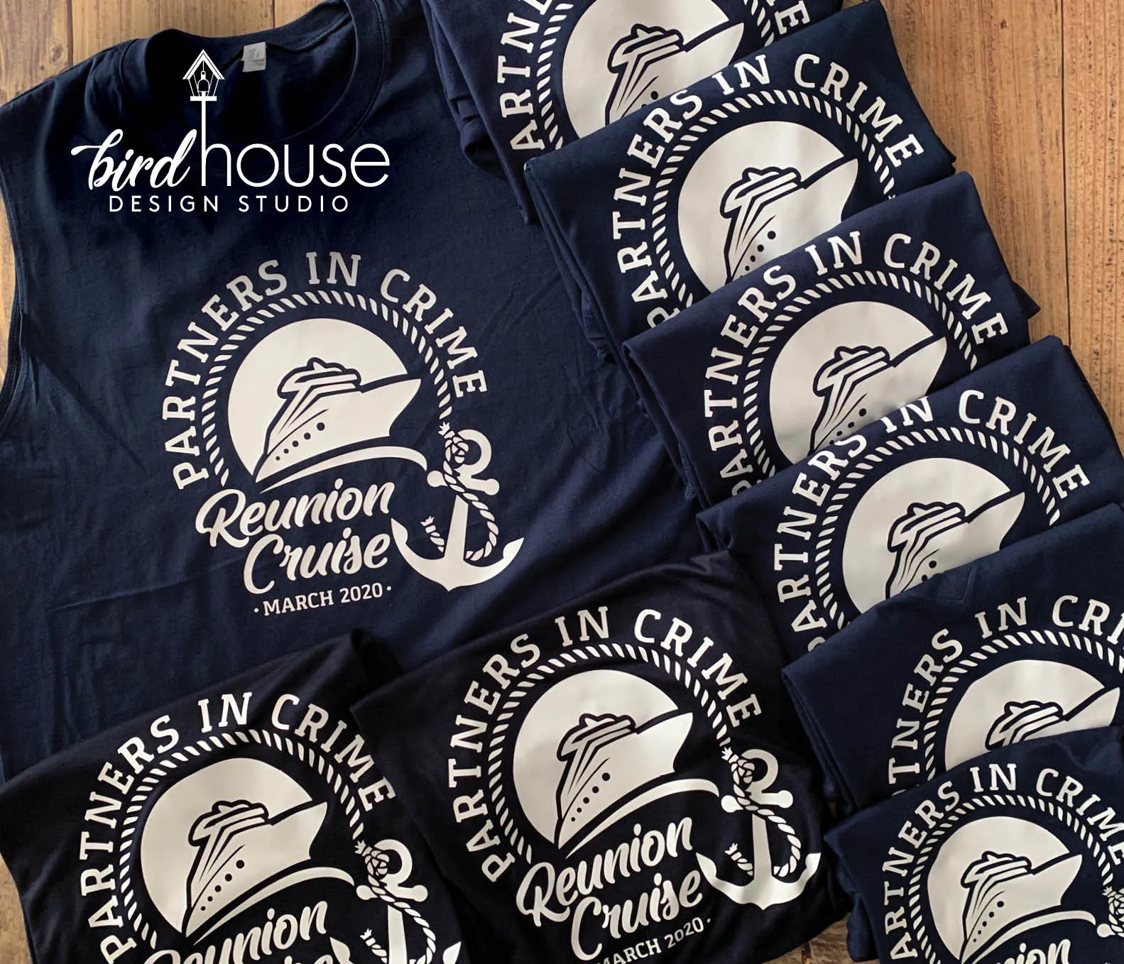 Partners in Crime Reunion Cruise Shirt, Matching Friends Trip Graphic Tees