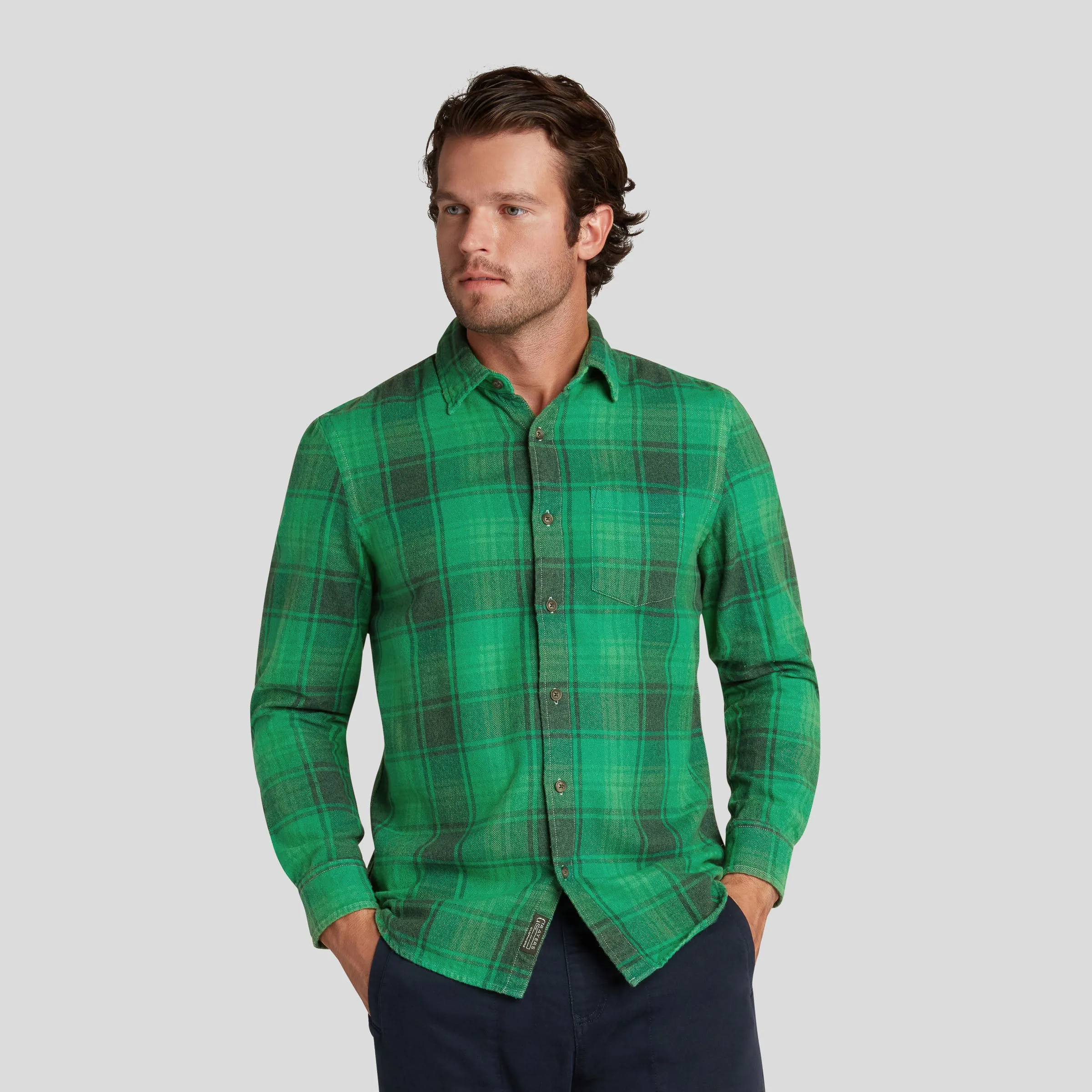 Pembroke Jaspe Flannel - Jelly Bean Plaid