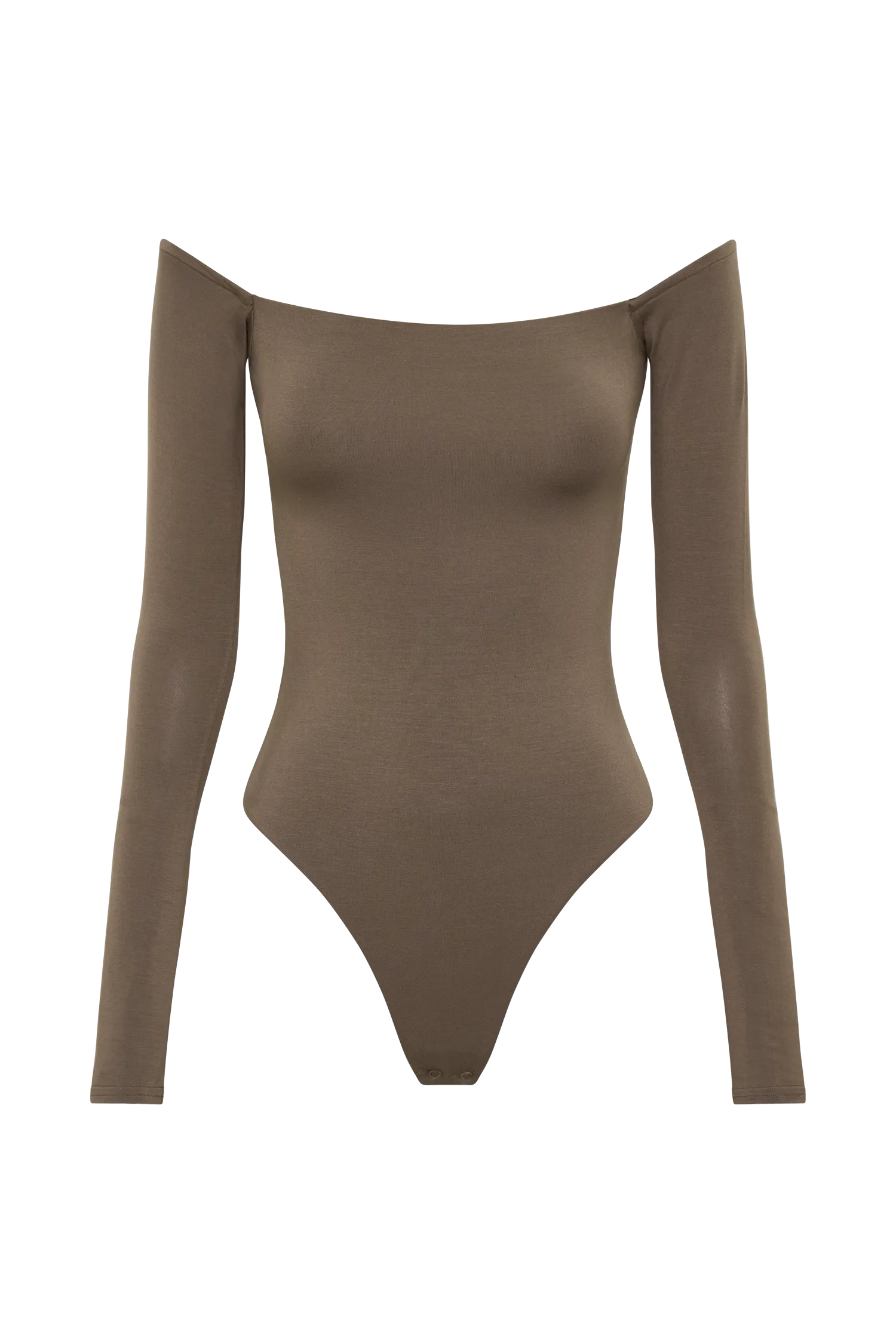 Peta Off Shoulder Modal Long Sleeve Bodysuit - Coco