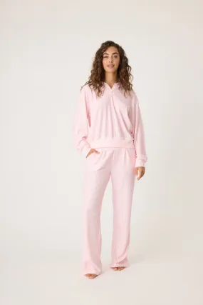 Pink Leopard Waffle Thermal Lounge Set