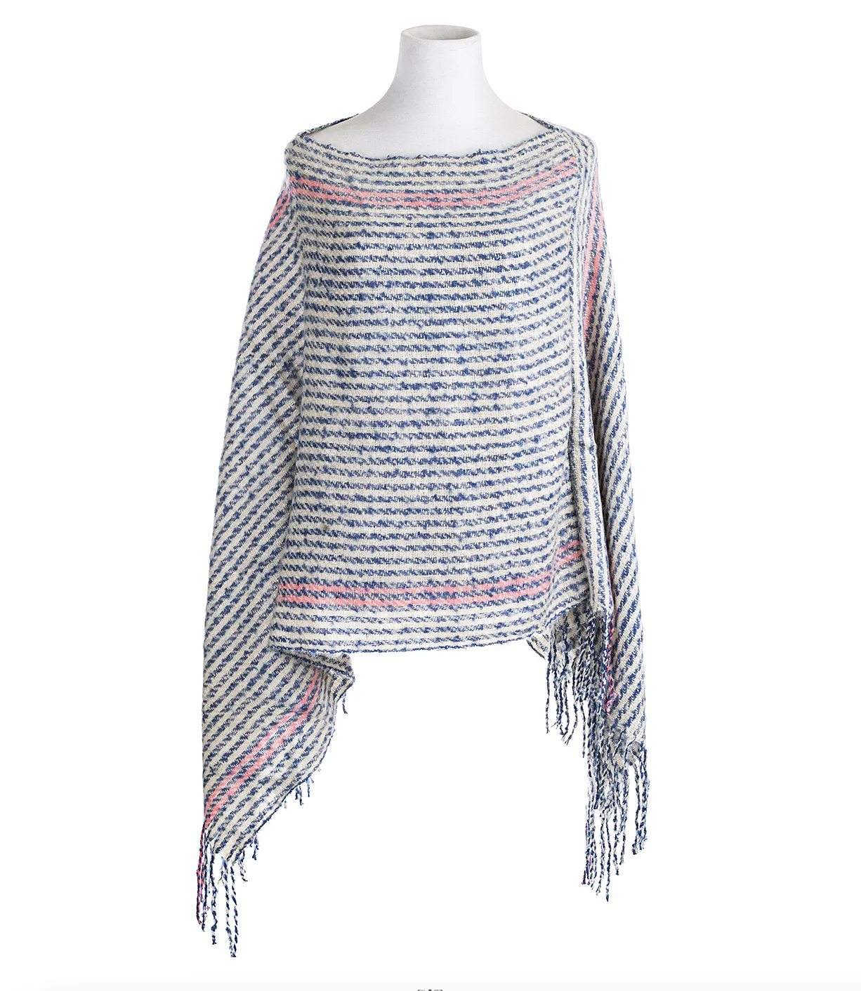 Poncho - Ivy's Grey/Pink