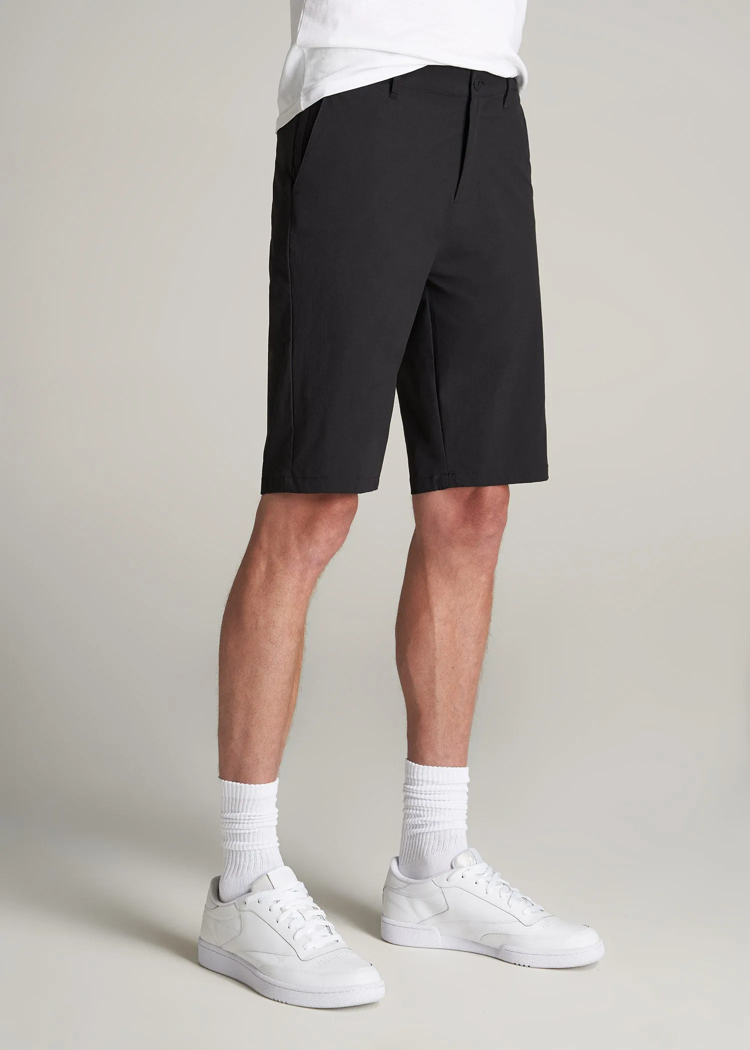 Premium Hybrid Shorts for Tall Men in Black