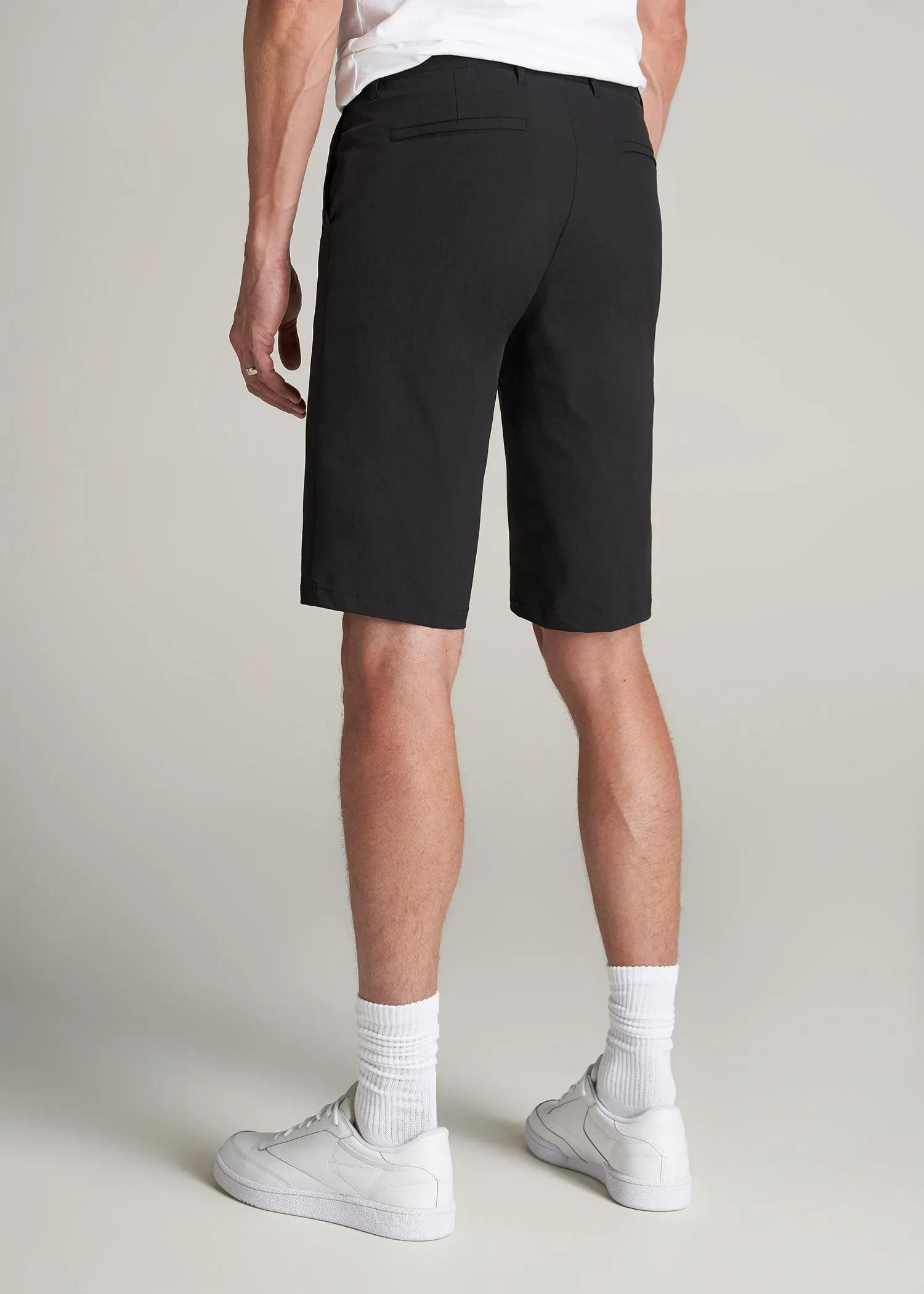 Premium Hybrid Shorts for Tall Men in Black