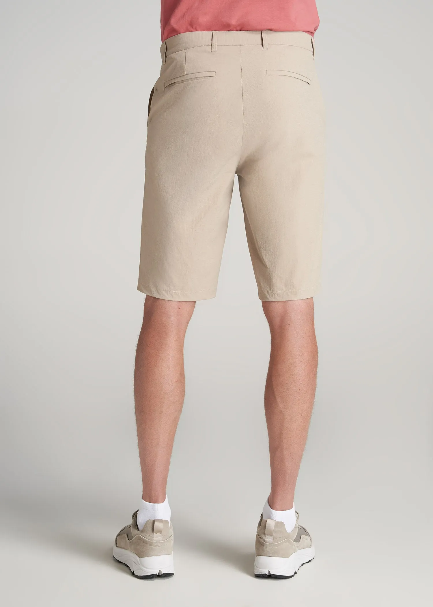 Premium Hybrid Shorts for Tall Men in Clay