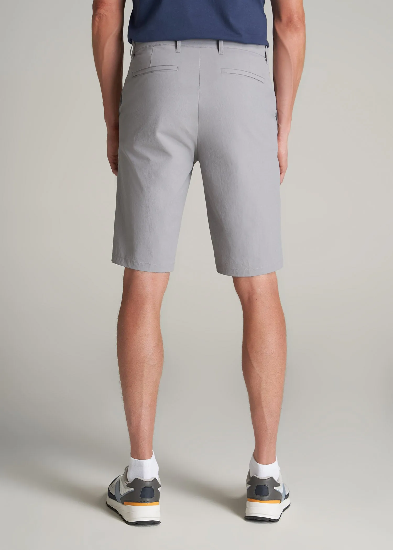 Premium Hybrid Shorts for Tall Men in Night Owl Grey