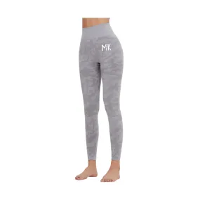 Pulse Seamless Camo Leggings - Grey