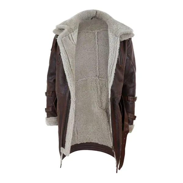 RAF Aviator Real Bomber Shearling Leather Coat for Men