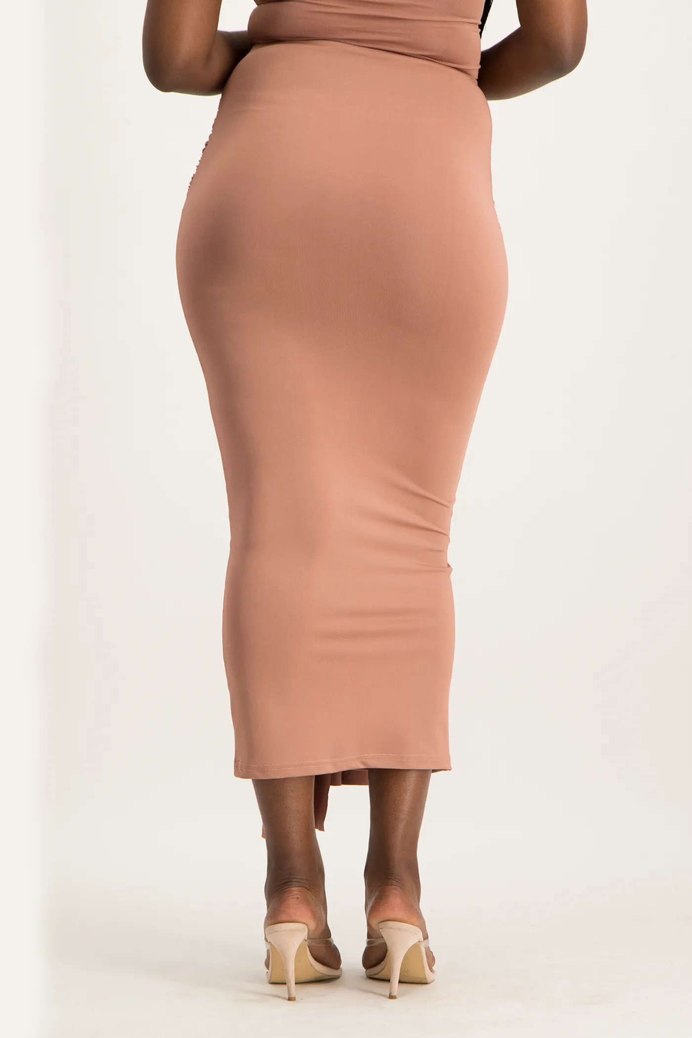 Savannah Wrap Tie Detail Skirt - Blush