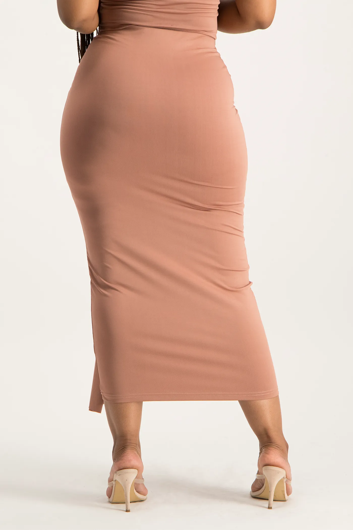 Savannah Wrap Tie Detail Skirt - Blush