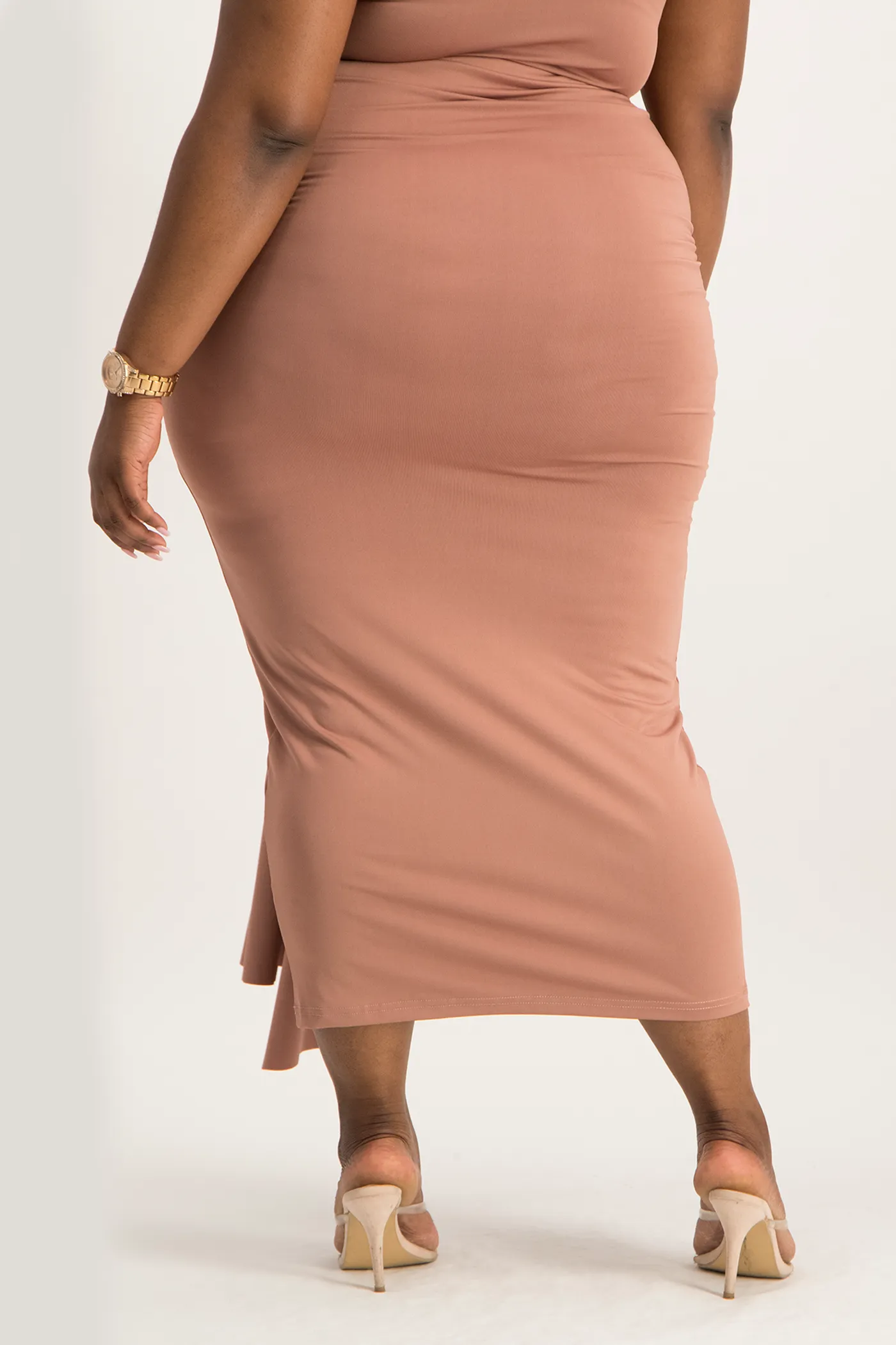 Savannah Wrap Tie Detail Skirt - Blush