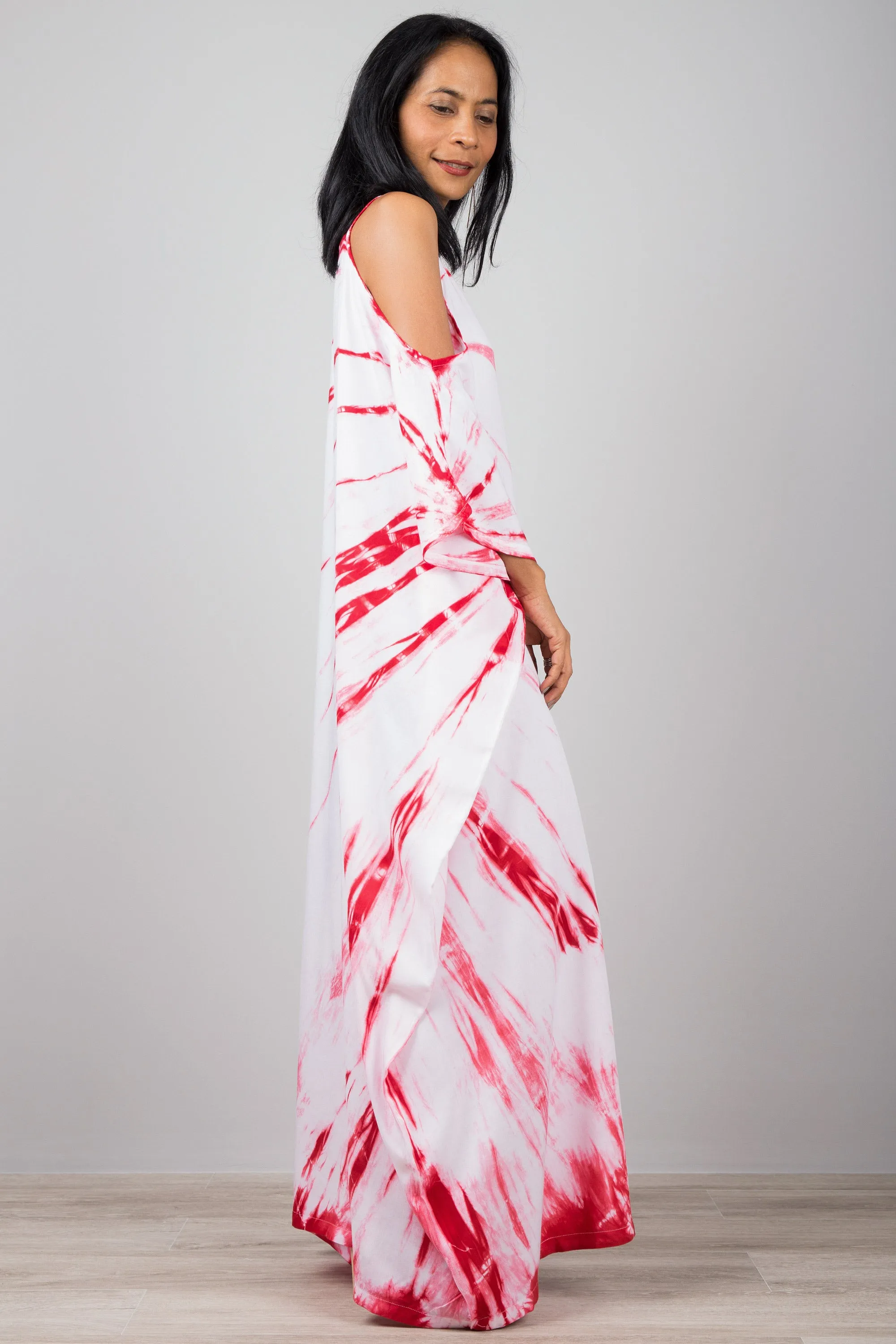 Shibori Tie dye kaftan dress