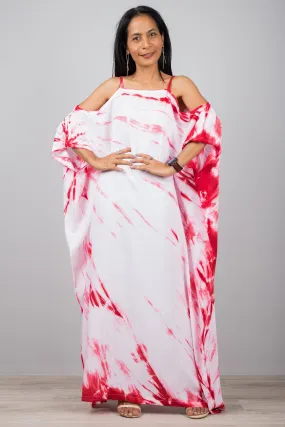 Shibori Tie dye kaftan dress