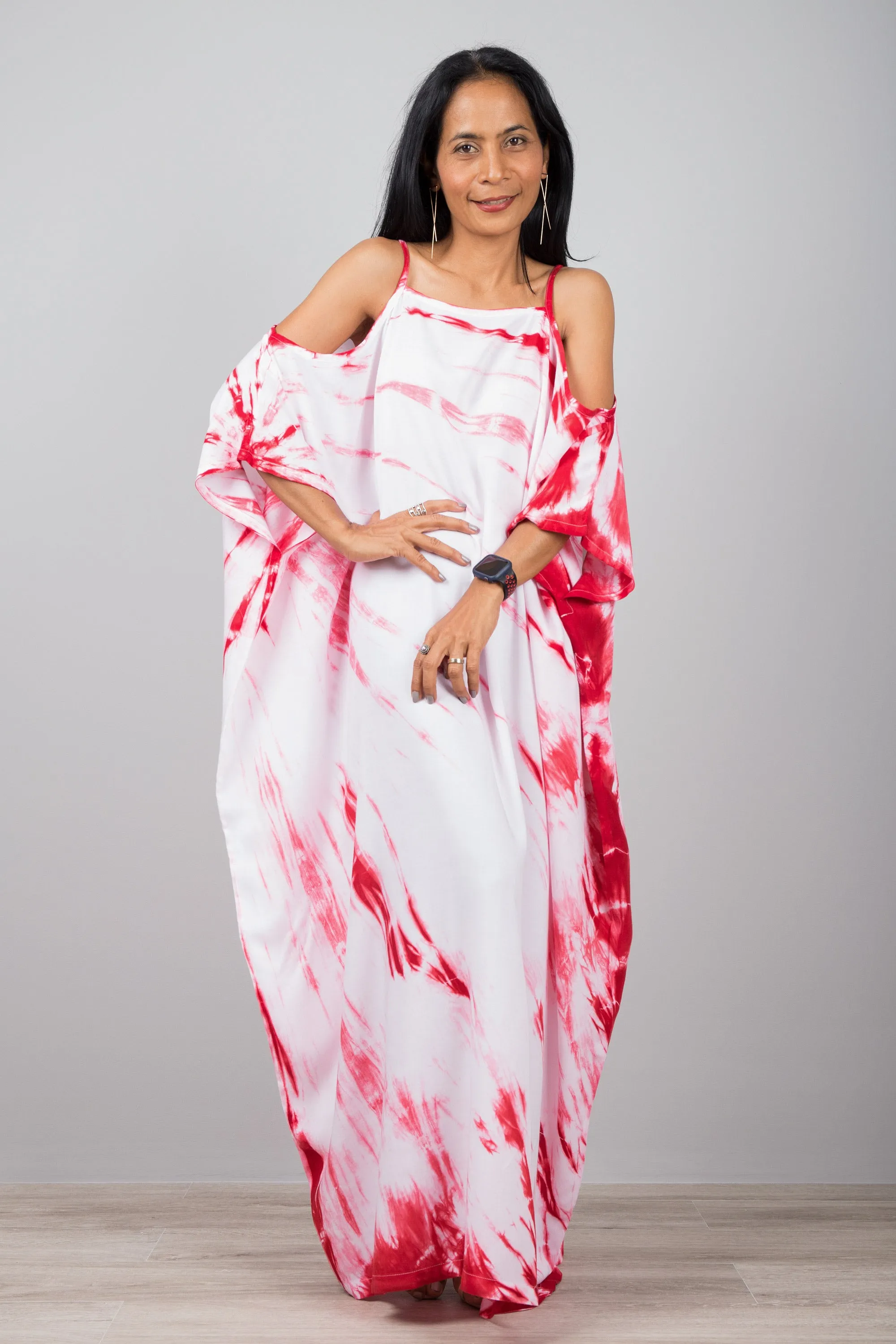 Shibori Tie dye kaftan dress