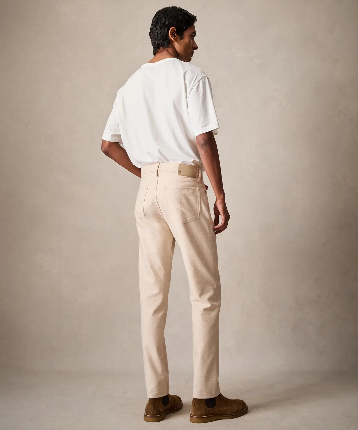 Slim Fit 5-Pocket Camelhair Pant in Canvas