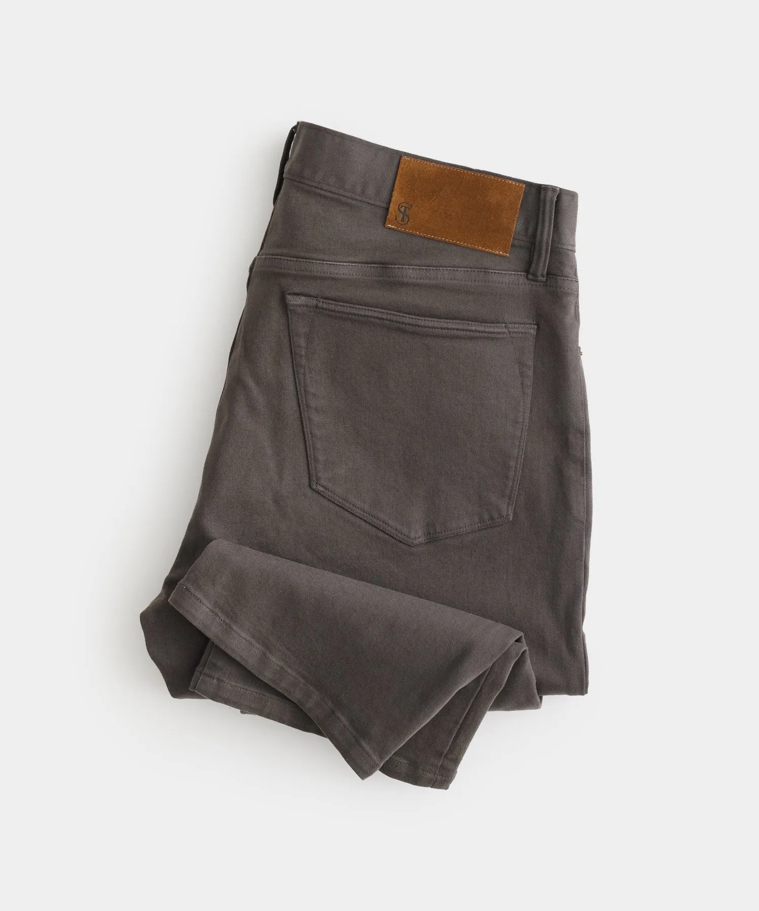 Slim Fit 5-Pocket Chino in Dark Granite