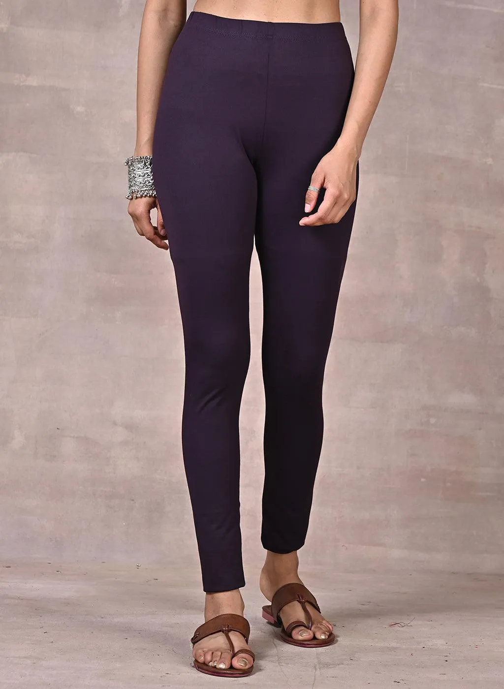 Sofia Purple Skinny Fit Leggings for Women