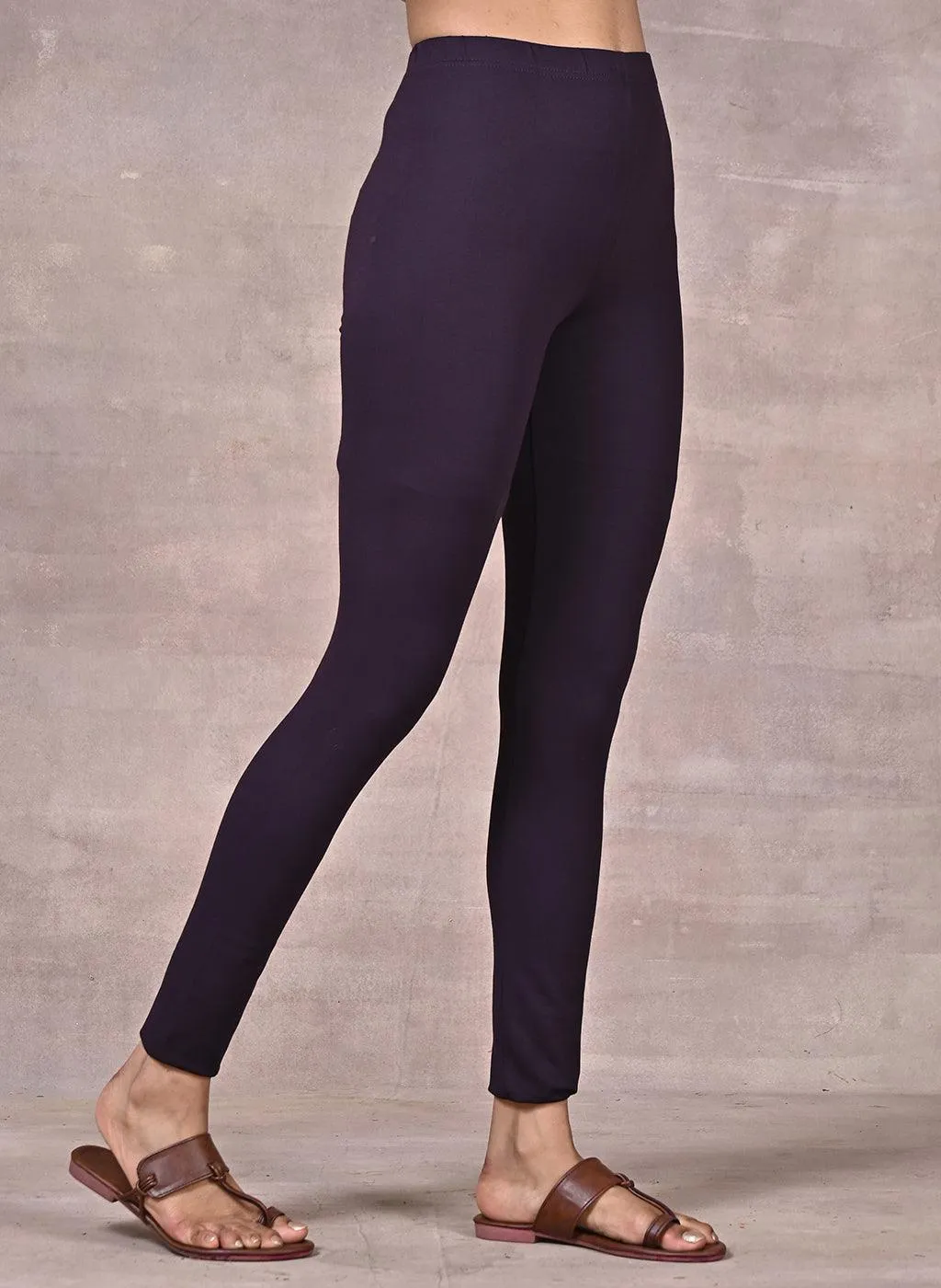 Sofia Purple Skinny Fit Leggings for Women