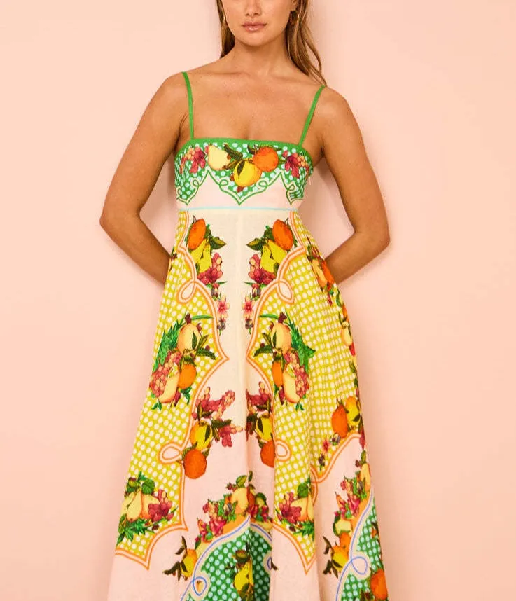 Summer Printed Large Hem Dress