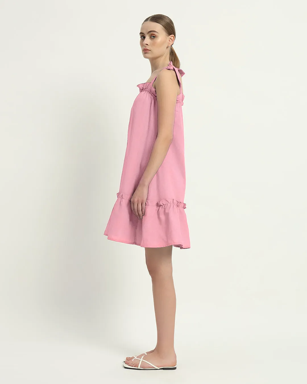 The Amalfi Fondant Pink Cotton Dress