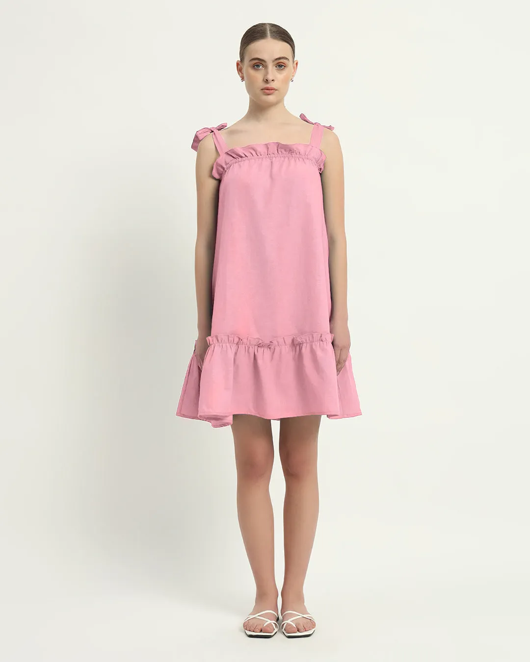 The Amalfi Fondant Pink Cotton Dress