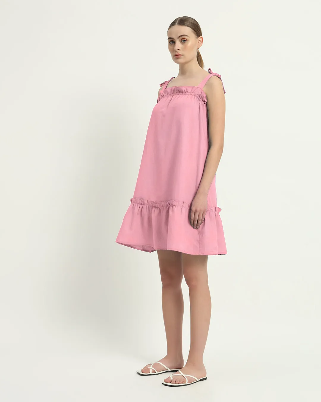 The Amalfi Fondant Pink Cotton Dress