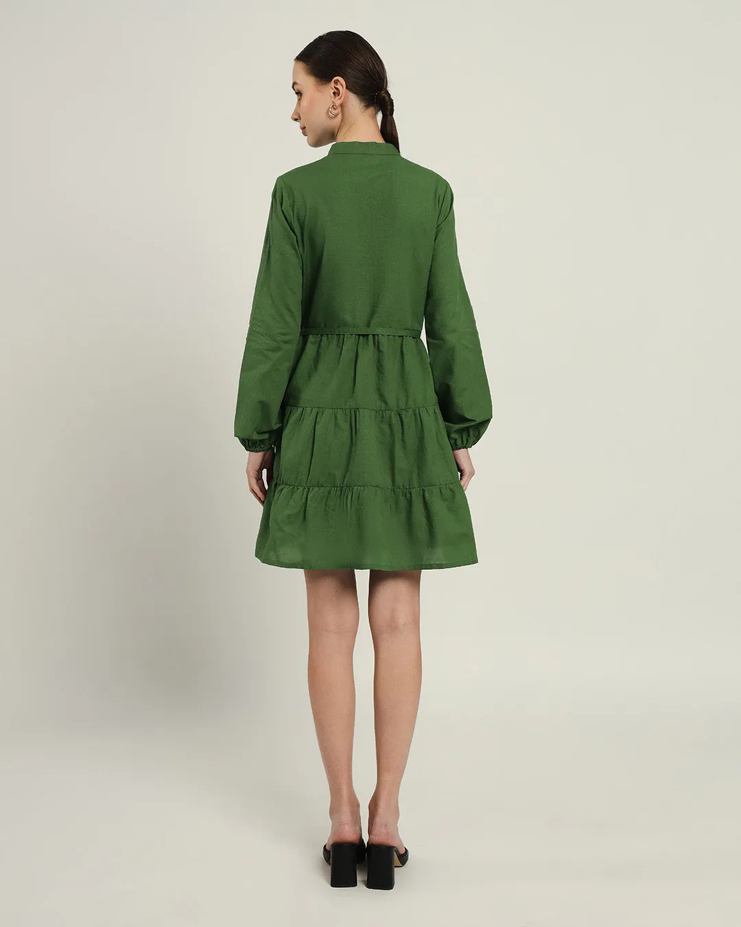 The Ely Emerald Cotton Dress