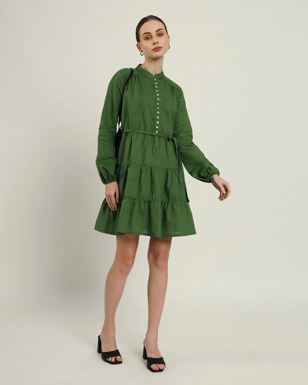 The Ely Emerald Cotton Dress