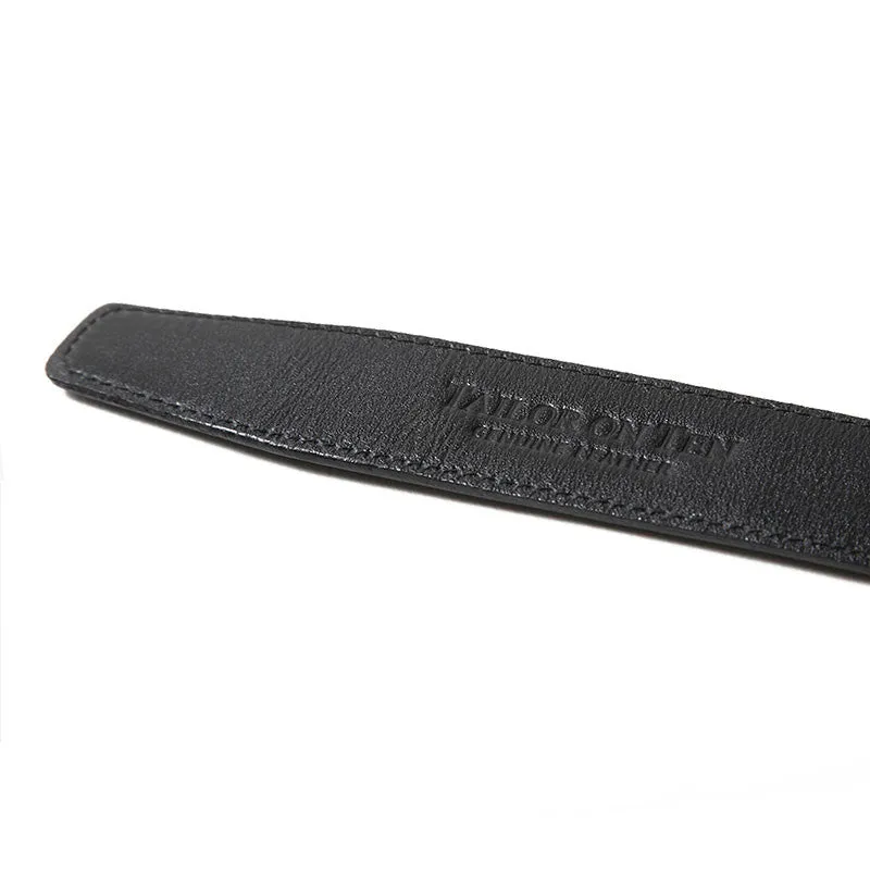 Thin Classic Black Belt Strap