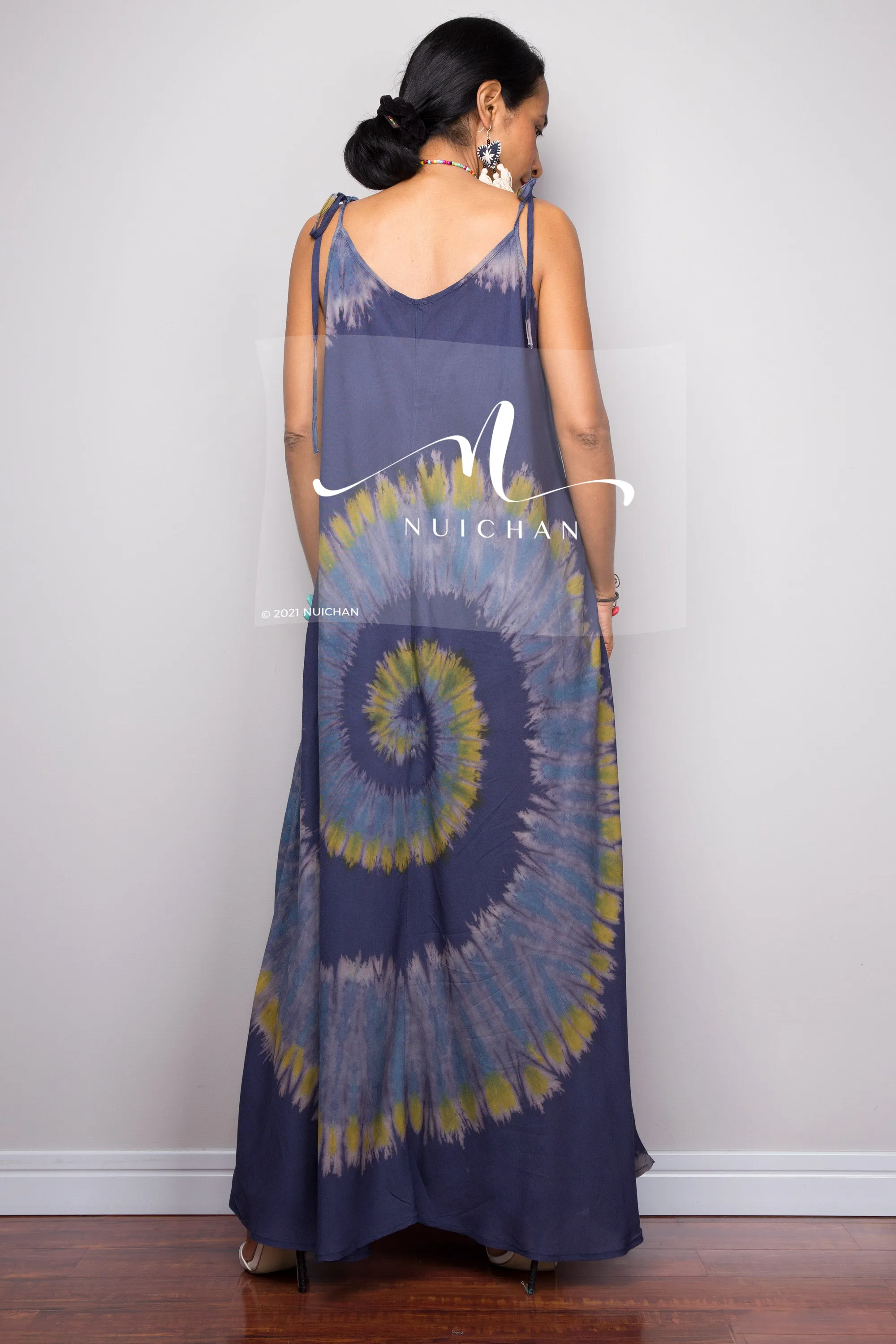 Tie dye strap dress