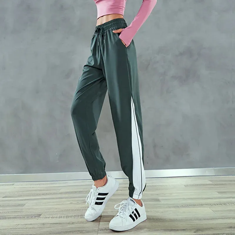 Tie Waist Straight Leg Drawstring Sweatpants