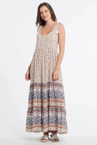 Tribal | Maxi Dress with Border Print | Women's