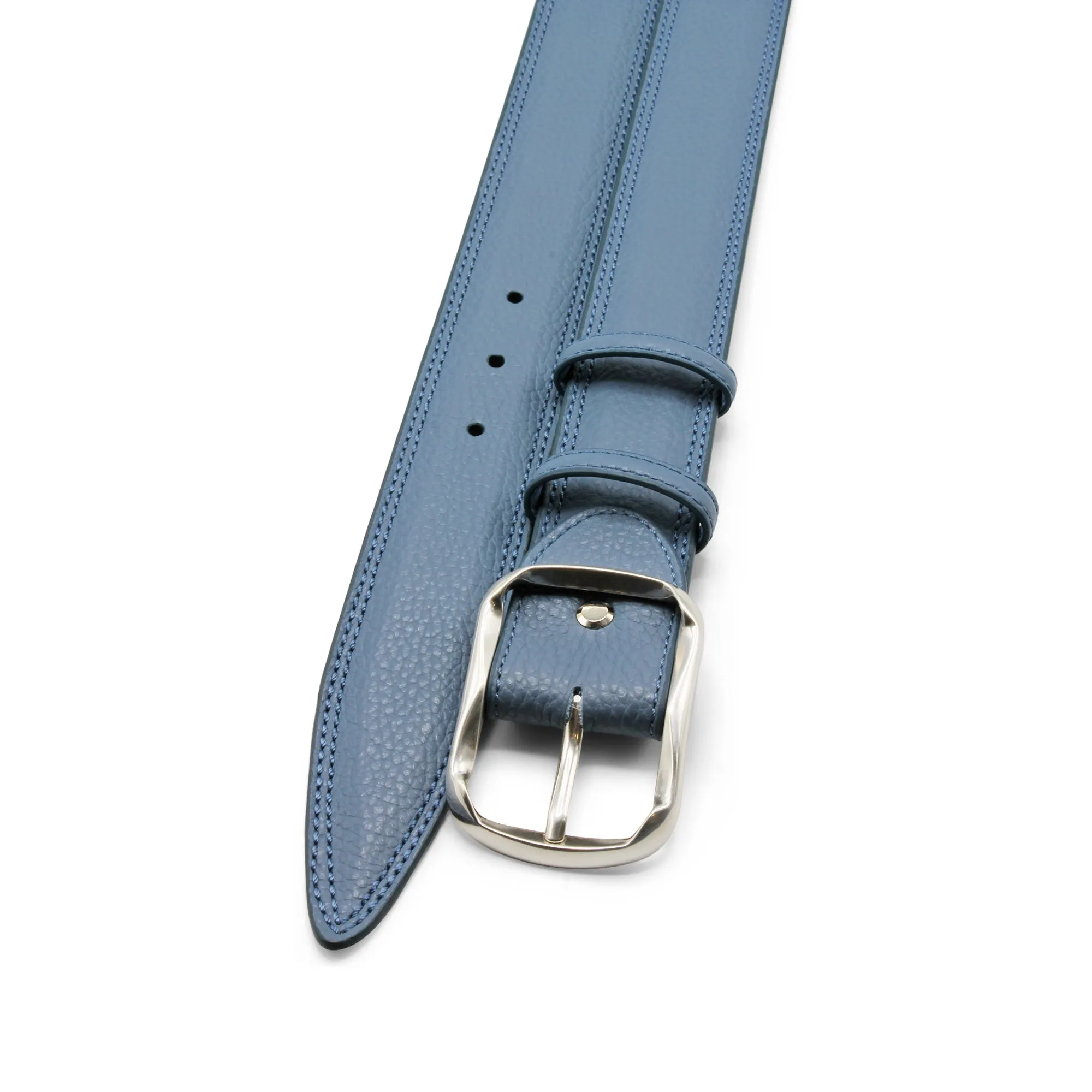 Tumbled Blue Fairy Casual Bogart Welt Centre Prong Belt