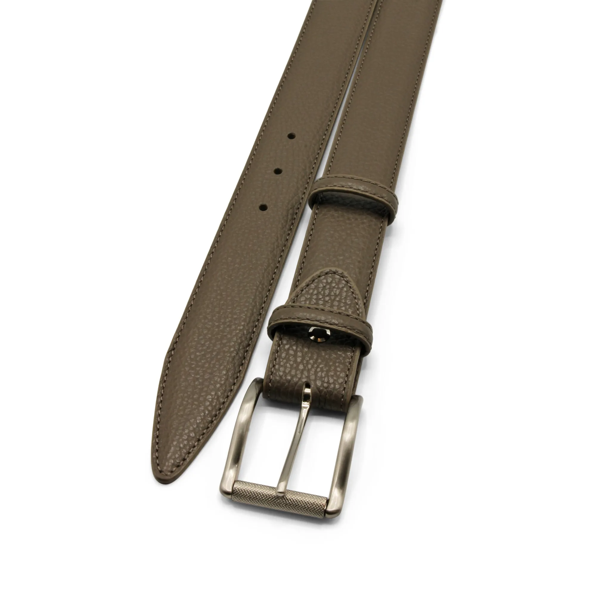 Tumbled Casual Bogart Taupe Grey Roller Belt