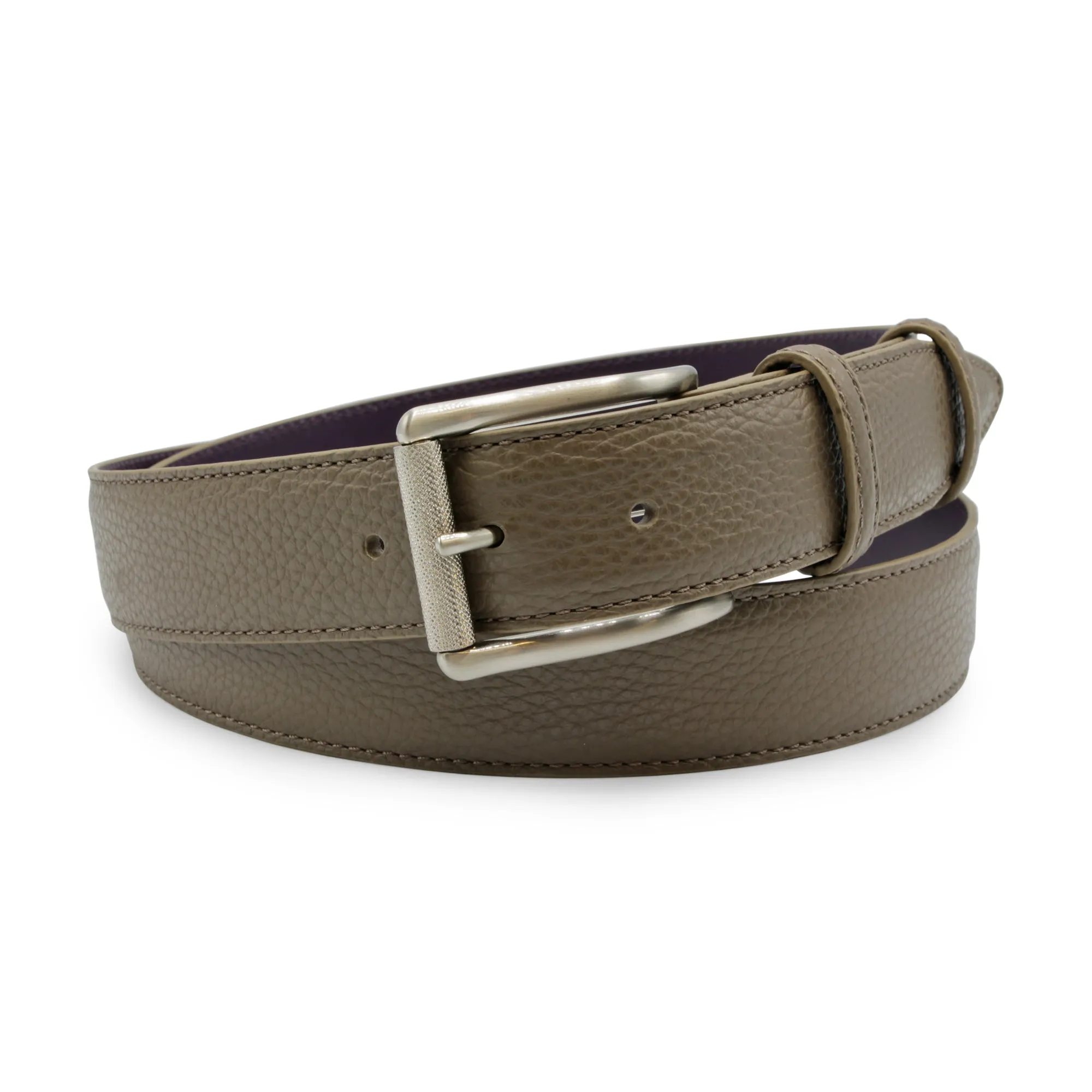 Tumbled Casual Bogart Taupe Grey Roller Belt