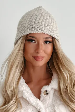 Unique In Utah Knit Bucket Hat (Beige)