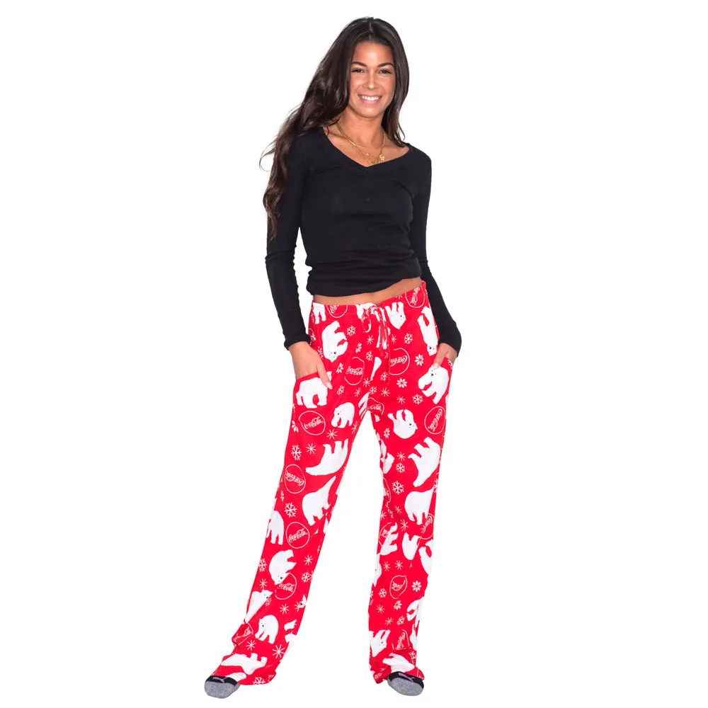 Unisex Red Pajama Bottoms JulesRoche Cotton Drawstring Lounge Pants