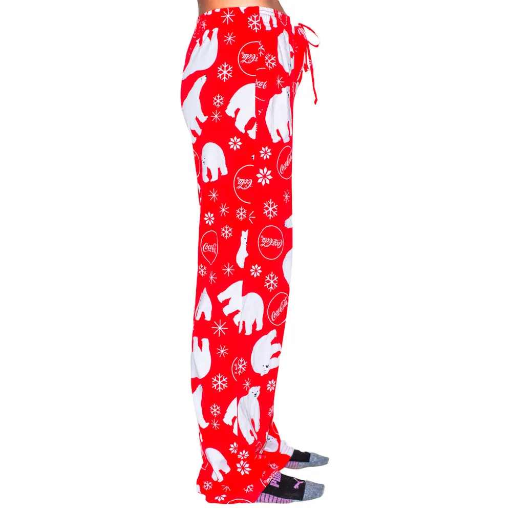 Unisex Red Pajama Bottoms JulesRoche Cotton Drawstring Lounge Pants