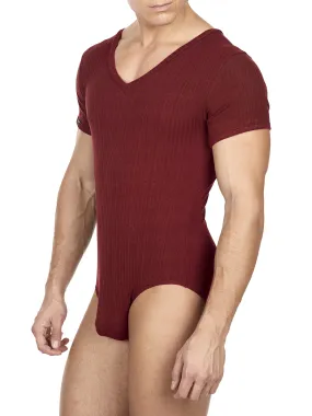 V Neck Ribbed Bodysuit