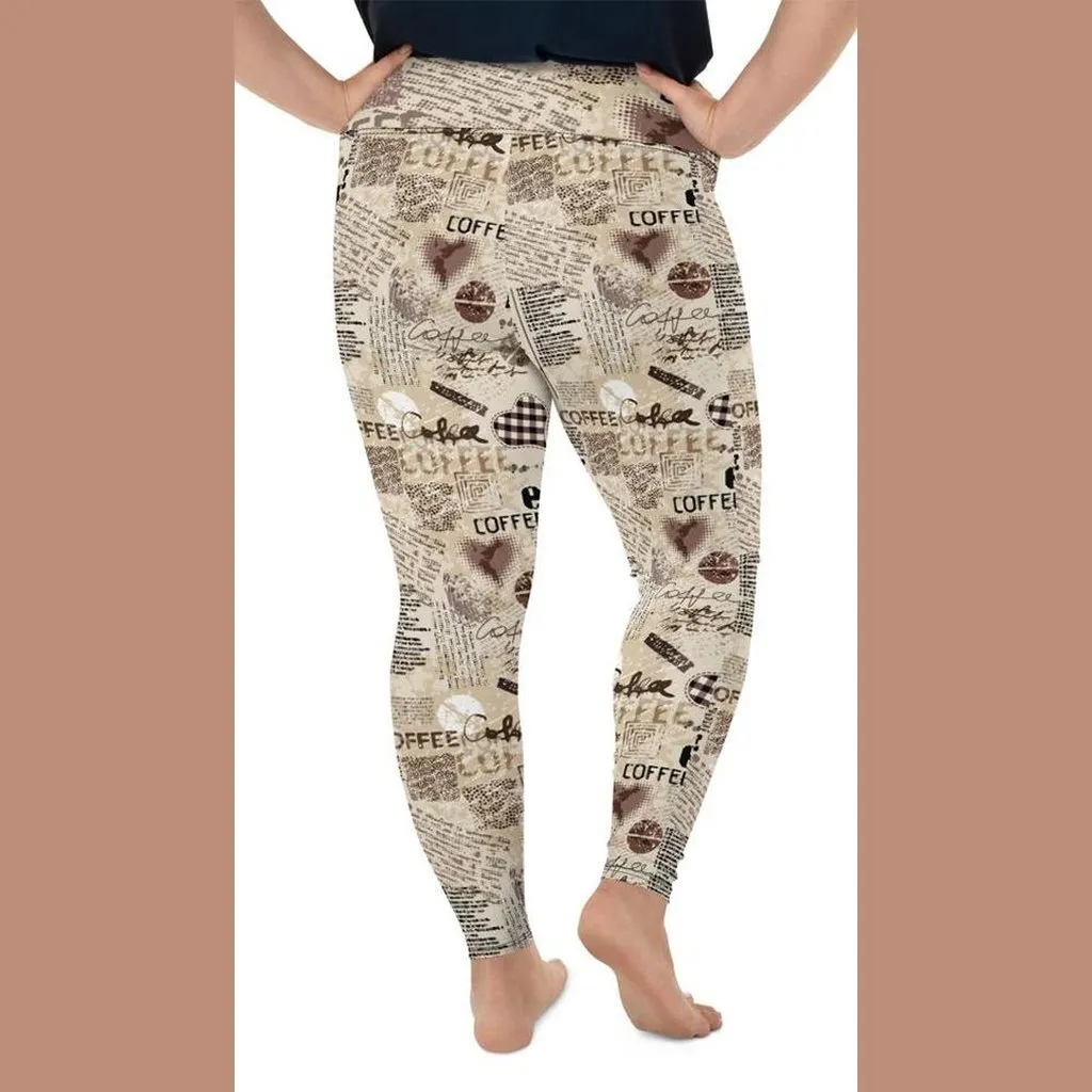 Vintage Coffee Plus Size Leggings